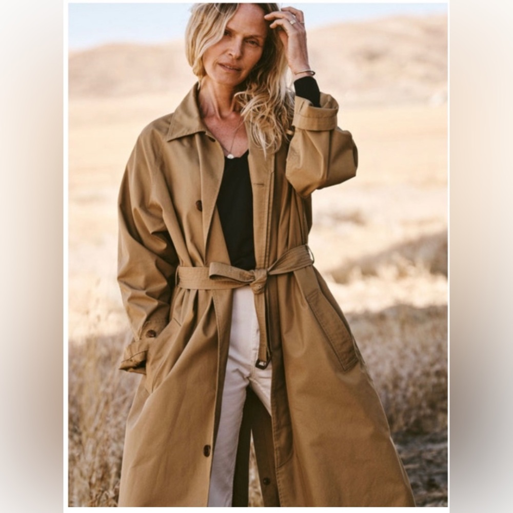 ISO Buck Mason Stormstopper Trench in Desert Khaki in Small or Medium
